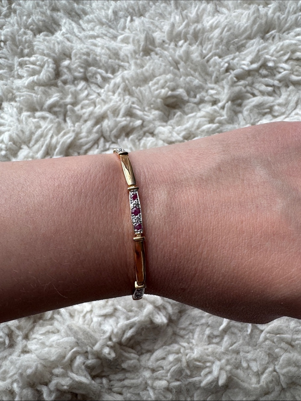 Sterling Ruby Tennis Bracelet